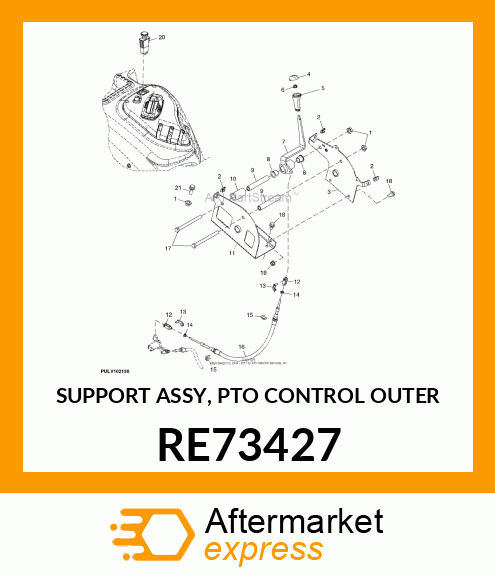 SUPPORT ASSY, PTO CONTROL OUTER RE73427