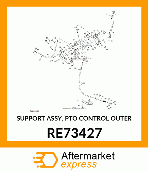 SUPPORT ASSY, PTO CONTROL OUTER RE73427