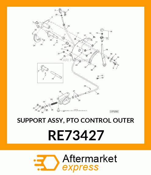 SUPPORT ASSY, PTO CONTROL OUTER RE73427