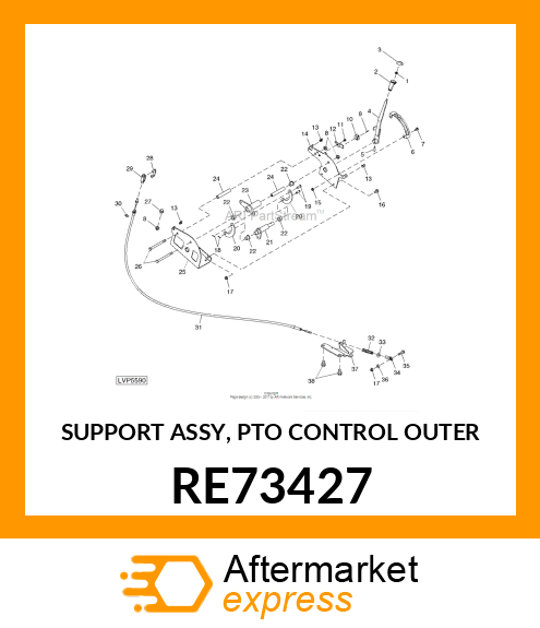 SUPPORT ASSY, PTO CONTROL OUTER RE73427