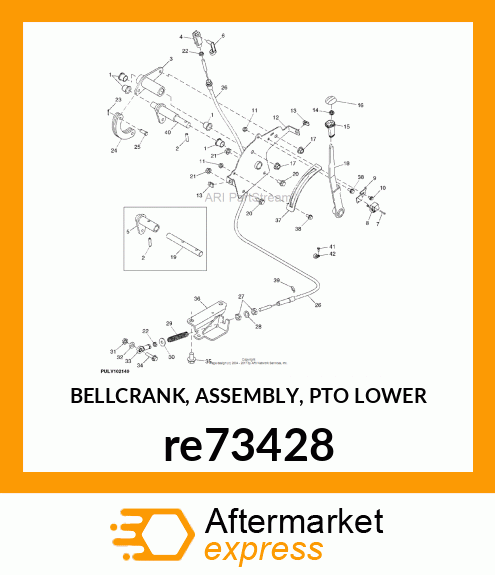 BELLCRANK, ASSEMBLY, PTO LOWER re73428