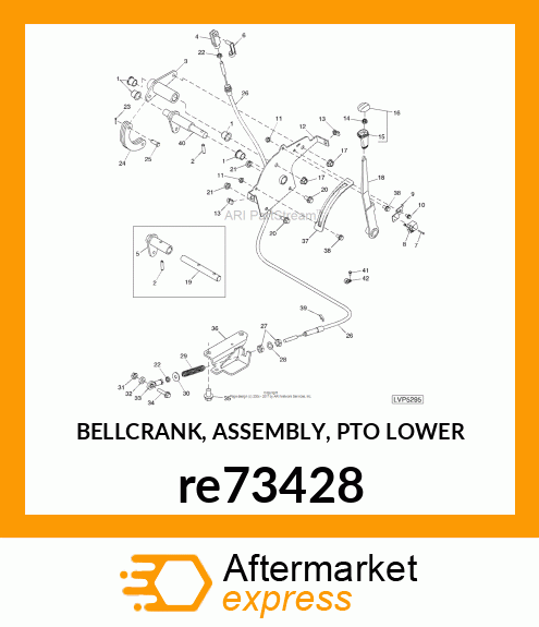 BELLCRANK, ASSEMBLY, PTO LOWER re73428