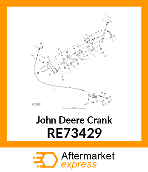 CRANK ASSY, PTO UPPER RE73429