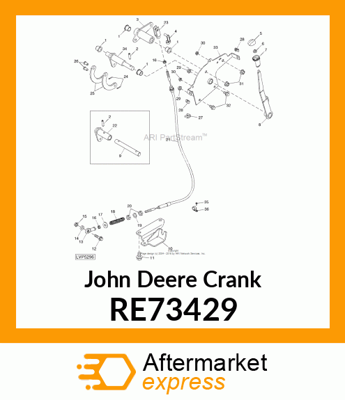 CRANK ASSY, PTO UPPER RE73429