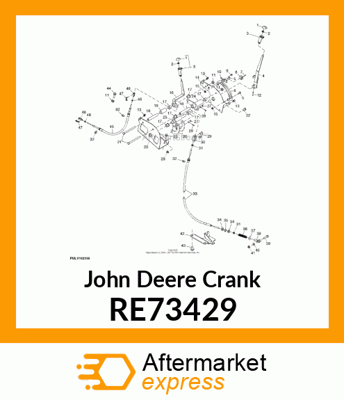 CRANK ASSY, PTO UPPER RE73429