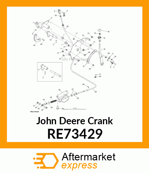 CRANK ASSY, PTO UPPER RE73429