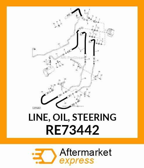 LINE, OIL, STEERING RE73442