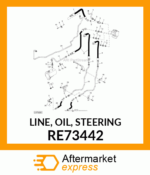 LINE, OIL, STEERING RE73442