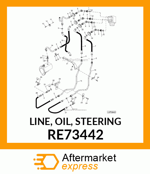 LINE, OIL, STEERING RE73442