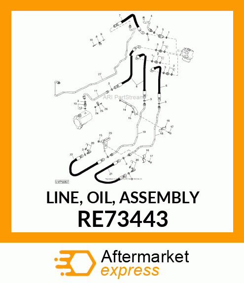 LINE, OIL, ASSEMBLY RE73443