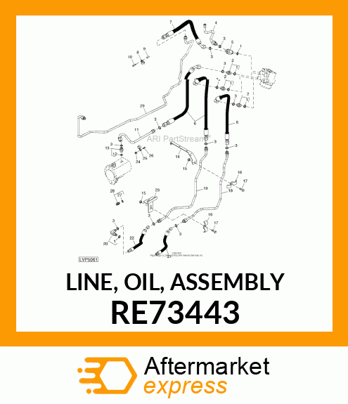 LINE, OIL, ASSEMBLY RE73443