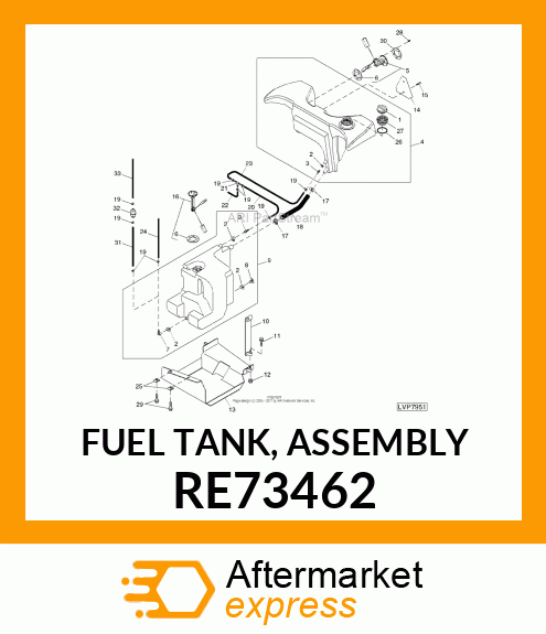 FUEL TANK, ASSEMBLY RE73462