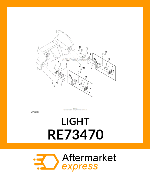 TAIL LAMP, TAIL/TURN, ASSEMBLY RE73470