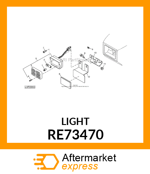 TAIL LAMP, TAIL/TURN, ASSEMBLY RE73470