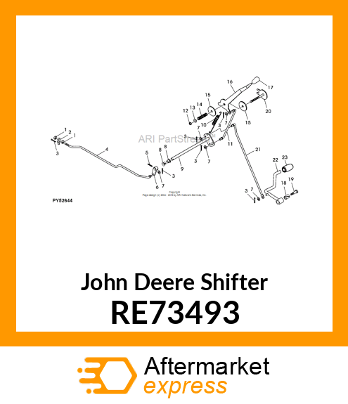 SHIFTER, ROD, FOOT THROTTLE ASSEMBL RE73493