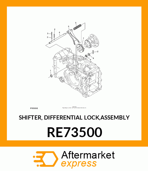 SHIFTER, DIFFERENTIAL LOCK,ASSEMBLY RE73500