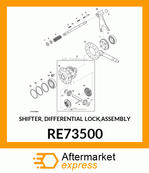 SHIFTER, DIFFERENTIAL LOCK,ASSEMBLY RE73500