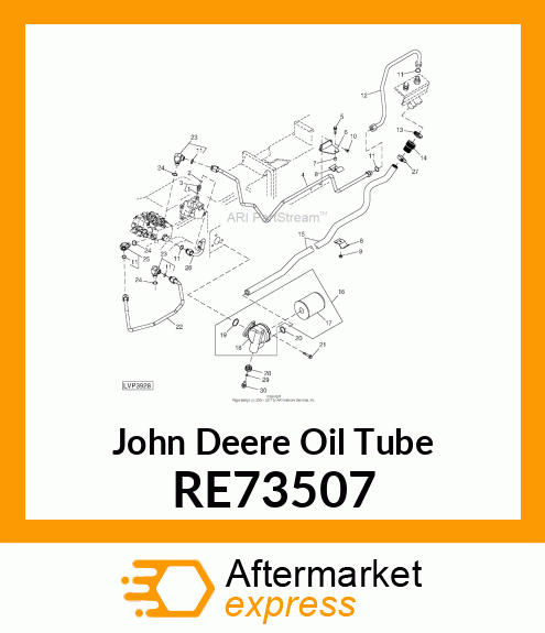 LINE, OIL/ HYD PUMP OUTLET RE73507