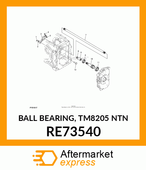 BALL BEARING, TM8205 NTN RE73540