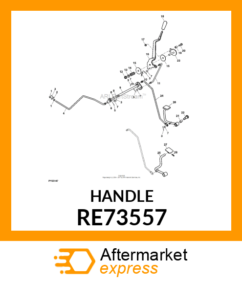 PEDAL, FOOT, ASSEMBLY RE73557