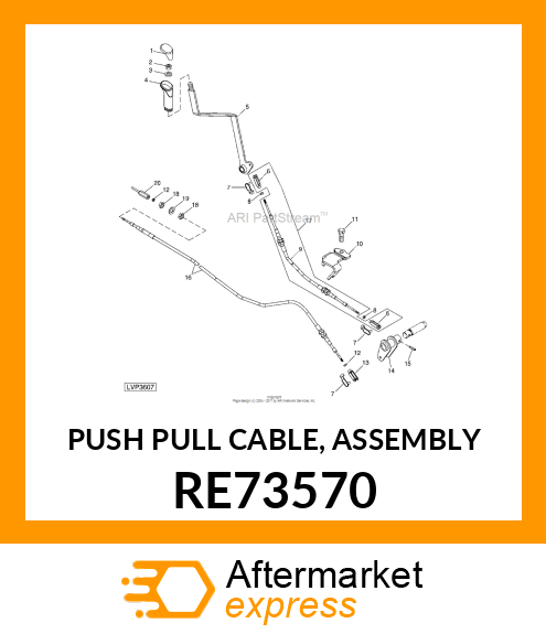 PUSH PULL CABLE, ASSEMBLY RE73570