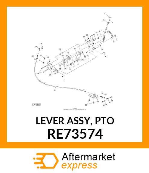 LEVER ASSY, PTO RE73574