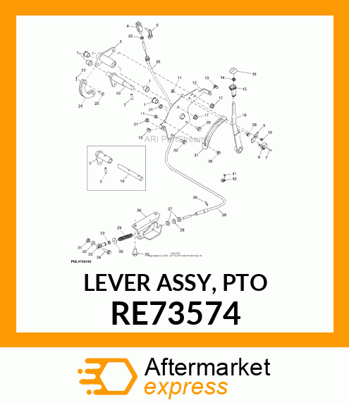 LEVER ASSY, PTO RE73574