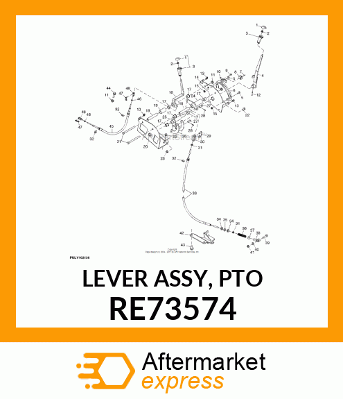 LEVER ASSY, PTO RE73574