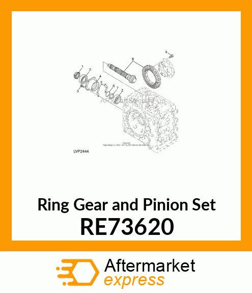 GEAR, GEAR, DDS/RING ASSEMBLY RE73620