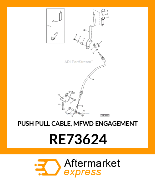 PUSH PULL CABLE, MFWD ENGAGEMENT RE73624