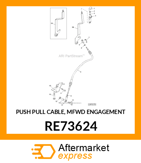 PUSH PULL CABLE, MFWD ENGAGEMENT RE73624