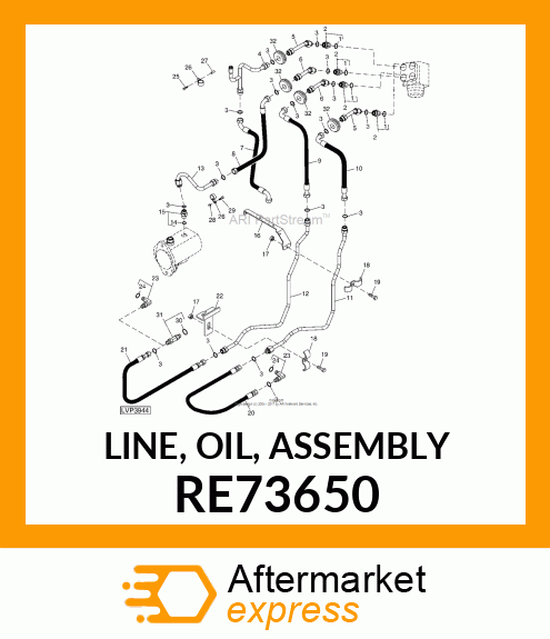 LINE, OIL, ASSEMBLY RE73650