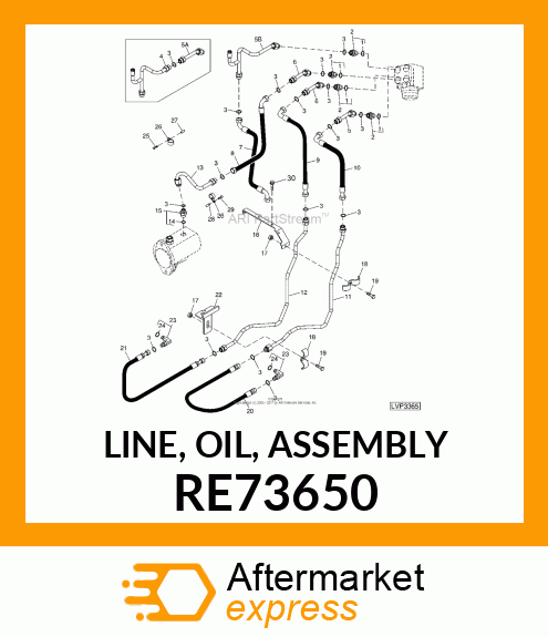 LINE, OIL, ASSEMBLY RE73650