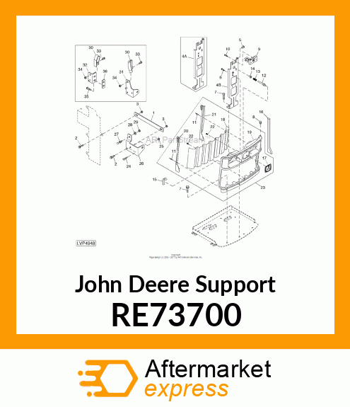 SUPPORT,GRILL,ASSEMBLY RE73700