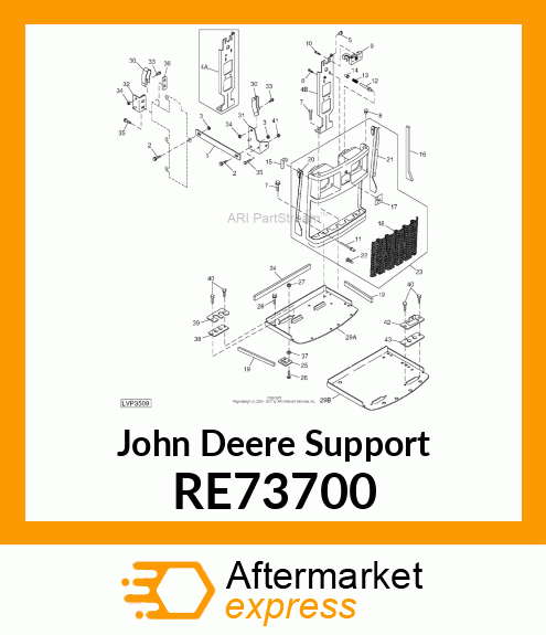 SUPPORT,GRILL,ASSEMBLY RE73700