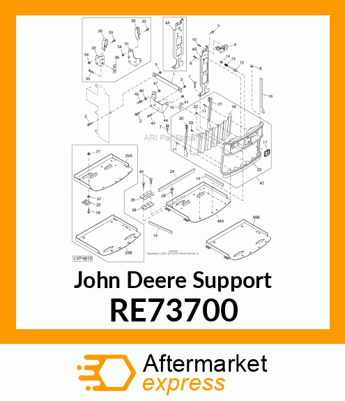 SUPPORT,GRILL,ASSEMBLY RE73700