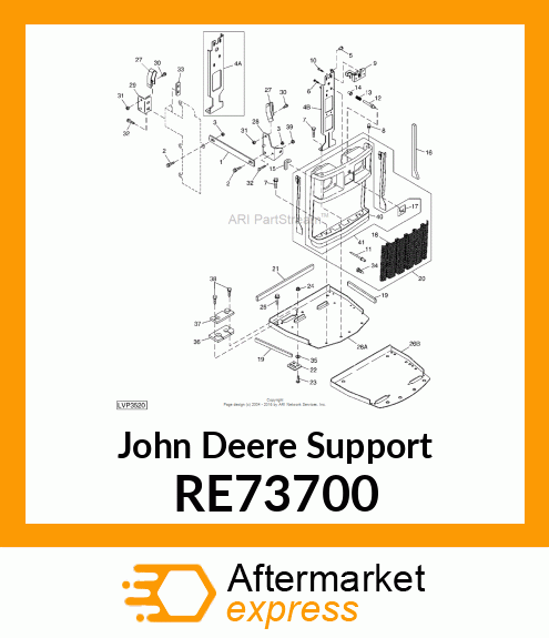 SUPPORT,GRILL,ASSEMBLY RE73700