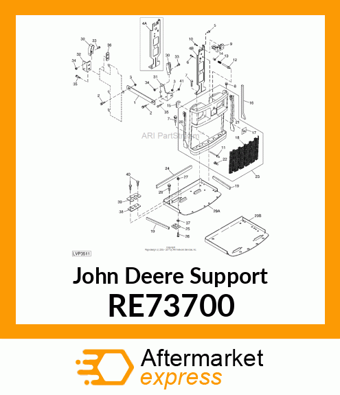 SUPPORT,GRILL,ASSEMBLY RE73700