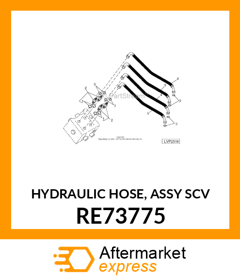 HYDRAULIC HOSE, ASSY SCV RE73775