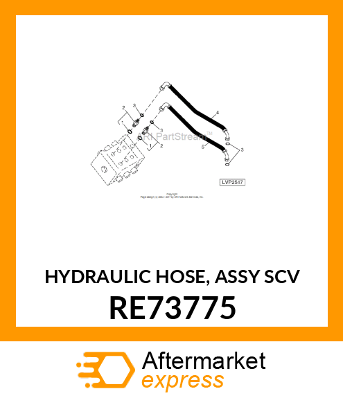 HYDRAULIC HOSE, ASSY SCV RE73775