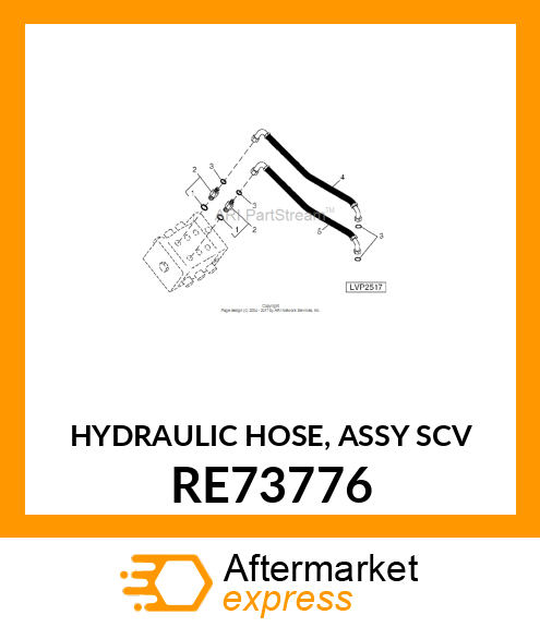 HYDRAULIC HOSE, ASSY SCV RE73776