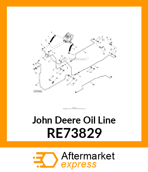 OIL LINE, OIL LINE, /RH BRAKE, LOWE RE73829