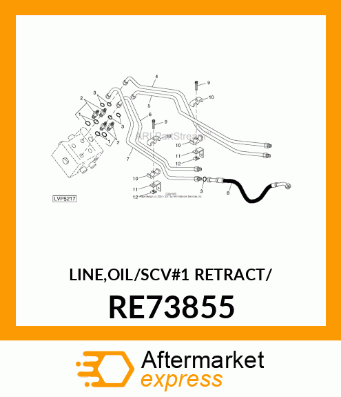 LINE,OIL/SCV#1 RETRACT/ RE73855