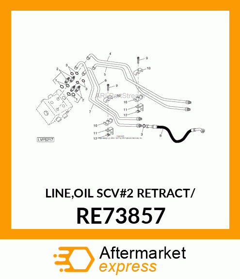 LINE,OIL SCV#2 RETRACT/ RE73857