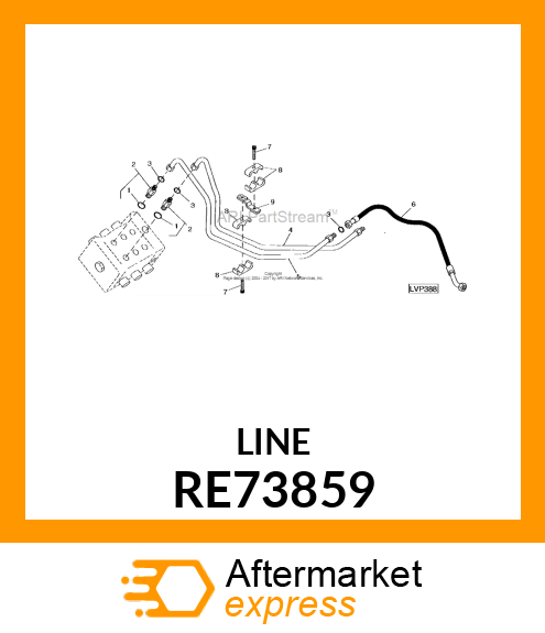 LINE,OIL, ASSEMBLY /SCV#3 RETRACT/ RE73859