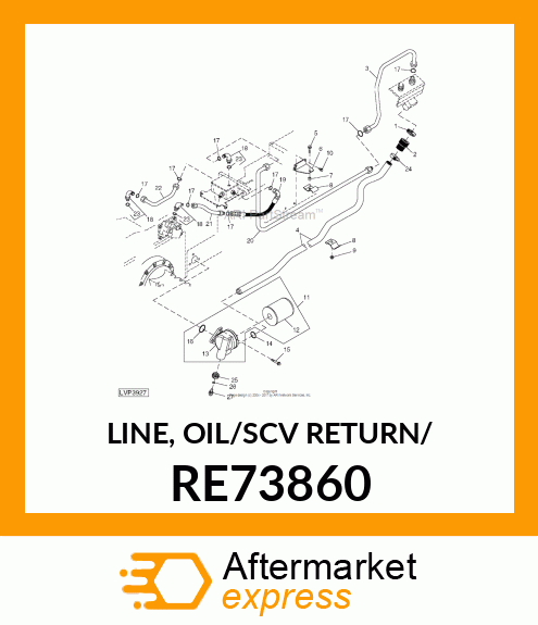 LINE, OIL/SCV RETURN/ RE73860