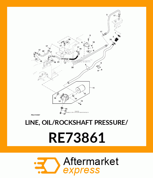 LINE, OIL/ROCKSHAFT PRESSURE/ RE73861