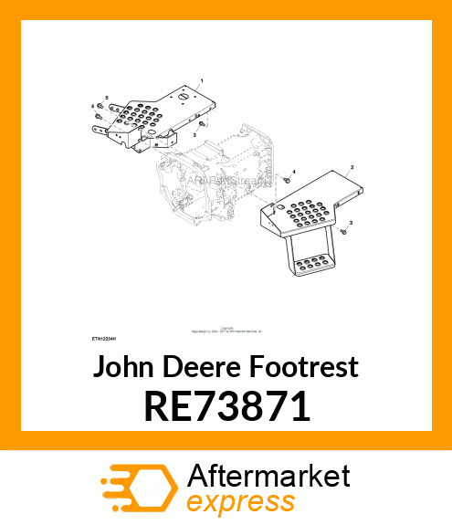 FOOTREST, ASSEMBLY LH, PAINTED ALL RE73871