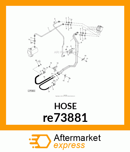 HYDRAULIC HOSE, ASSEMBLY STEERING re73881