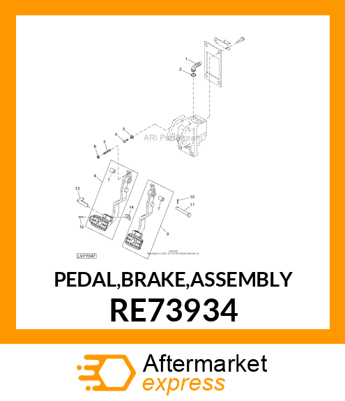 PEDAL,BRAKE,ASSEMBLY RE73934